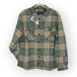 MD NEW Dakine Shirt Jacket Shacket Chore Barn Snap Plaid Flannel Fleece